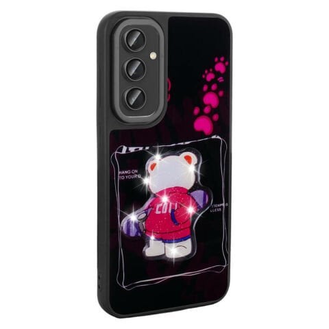 Galaxy A54 Kılıf Parlayan Kabartmalı İkonik Figürlü Patinda Amas Silikon Kapak