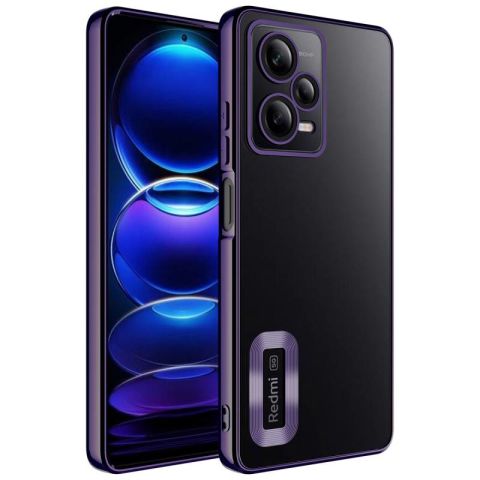 Xiaomi Redmi Note 12 5G Kılıf Kamera Korumalı Logo Gösteren Patinda Omega Kapak