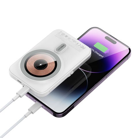 W08 Metal Standlı 15W Magsafe Şarj Özellikli 20W PD Hızlı Şarj Powerbank 10000mAh