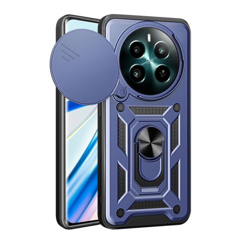 Realme 12 Kılıf Magnetik Standlı Kamera Korumalı Patinda Sürgülü Vega Kapak