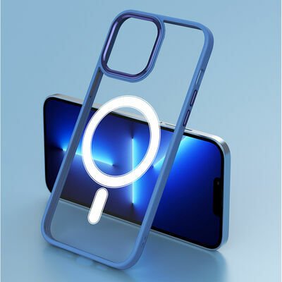 Apple iPhone 14 Plus Kılıf Wireless Şarj Özellikli Patinda Krom Magsafe Silikon Kapak