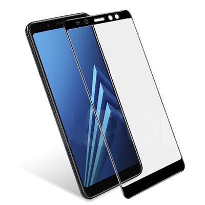 Galaxy A7 2018 Patinda Kenarları Kırılmaya Dayanıklı Cam Ekran Koruyucu