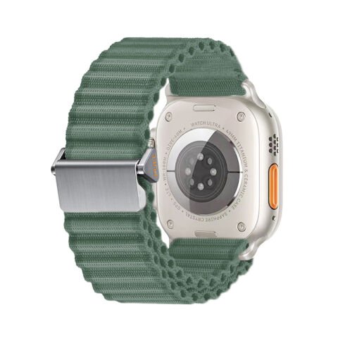 Apple Watch 10 46mm Patinda KRD-123 Naylon Kumaş Hasır Örgülü Kordon