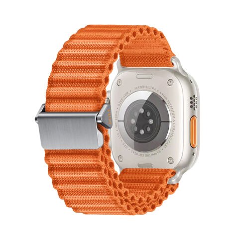 Apple Watch 10 46mm Patinda KRD-123 Naylon Kumaş Hasır Örgülü Kordon
