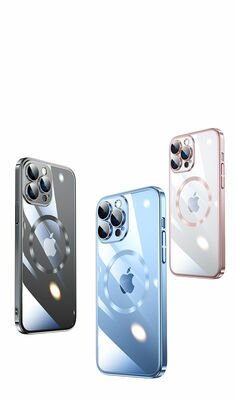 Apple iPhone 13 Pro Kılıf Wireless Şarj Özellikli Sert PC Patinda Riksos Magsafe Kapak