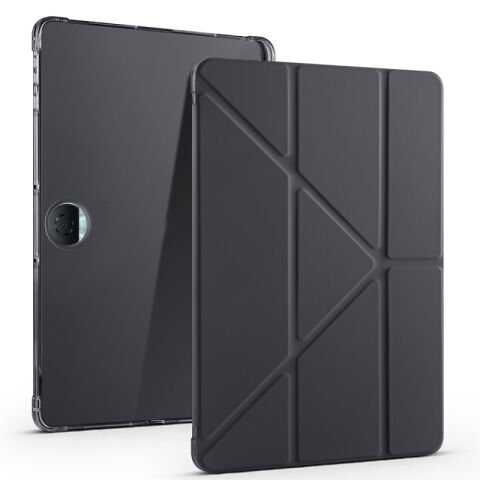Honor Pad 9 Kılıf Patinda Tri Folding Kalem Bölmeli Standlı Kılıf Siyah