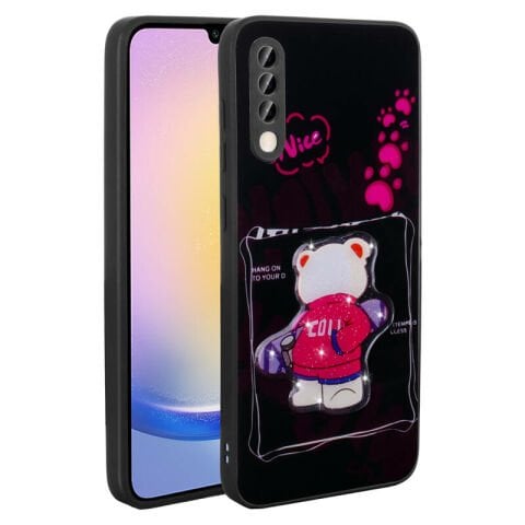 Galaxy A50 Kılıf Parlayan Kabartmalı İkonik Figürlü Patinda Amas Silikon Kapak
