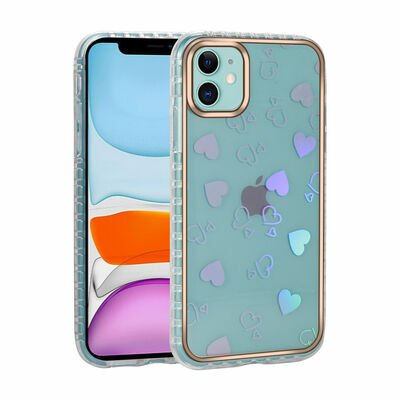 Apple iPhone 11 Kılıf Desenli Parlayan Transparan Patinda Avva Kapak