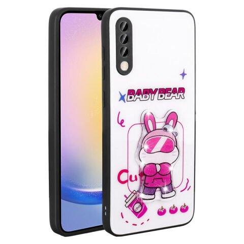 Galaxy A50 Kılıf Parlayan Kabartmalı İkonik Figürlü Patinda Amas Silikon Kapak