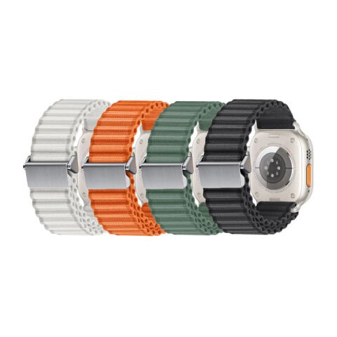 Apple Watch Ultra 49mm Patinda KRD-123 Naylon Kumaş Hasır Örgülü Kordon