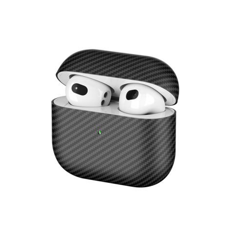 Apple Airpods 3. Nesil Patinda Airbag 43 600D Karbon Fiber Kulaklık Kılıfı