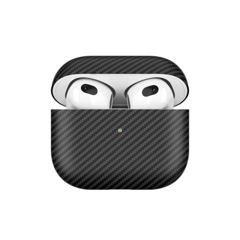 Apple Airpods 3. Nesil Patinda Airbag 43 600D Karbon Fiber Kulaklık Kılıfı