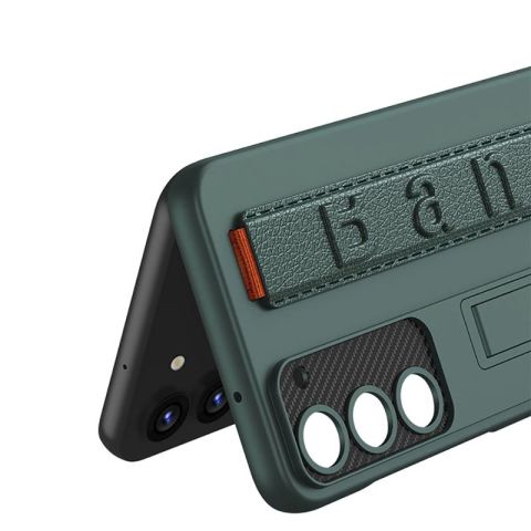 Galaxy S23 Kılıf Standlı El Tutacaklı Patinda Band Kapak