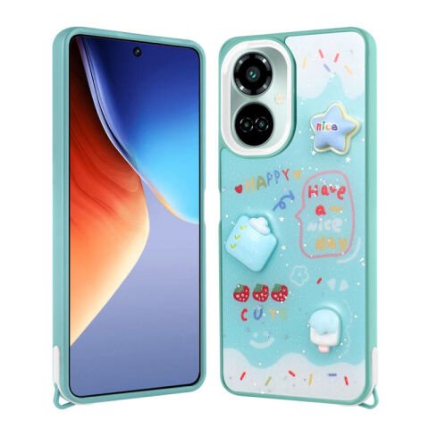 Tecno Camon 19 Kılıf Parlayan Simli Kabartma Figürlü Patinda Cevze Kapak