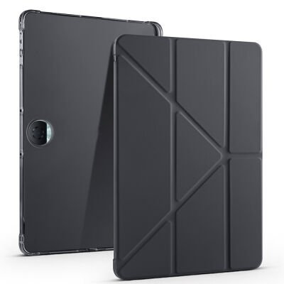 Honor Pad 9 Kılıf Patinda Tri Folding Kalem Bölmeli Standlı Kılıf Siyah