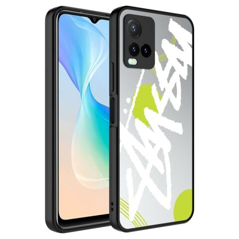 Vivo Y33S Kılıf Aynalı Desenli Kamera Korumalı Parlak Patinda Mirror Kapak