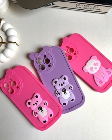 iPhone Ayıcıklı Fiyonk Kılıf
