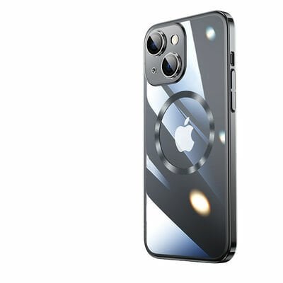 Apple iPhone 14 Plus Kılıf Wireless Şarj Özellikli Sert PC Patinda Riksos Magsafe Kapak