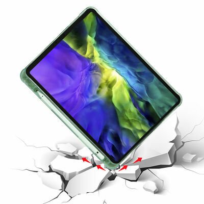 Apple iPad Pro 11 2020 (2.Nesil) Kılıf Patinda Tri Folding Kalem Bölmeli Standlı Kılıf