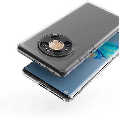 Huawei Mate 40 Pro Kılıf Patinda Kamera Korumalı Süper Silikon Kapak