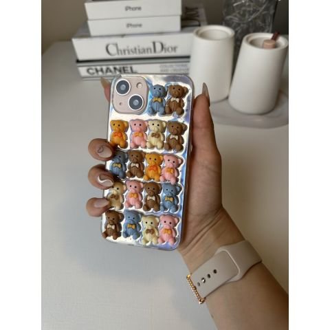iPhone Hologramlı Bear Kılıf
