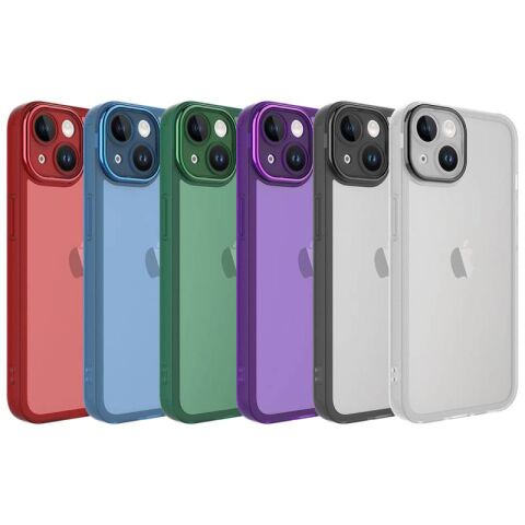Apple iPhone 14 Plus Kılıf Kamera Korumalı Transparan Patinda Post Kapak