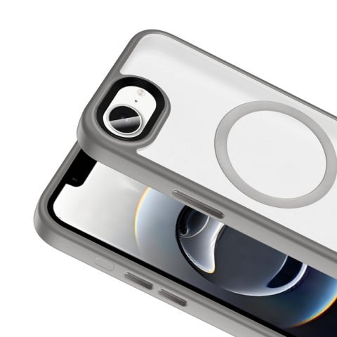 Apple iPhone 16E Kılıf Mat Arka Yüzey Wireless Şarj Özellikli Patinda Flet Magsafe Kapak