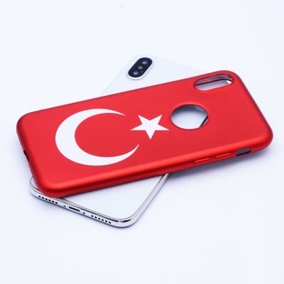 Apple iPhone X Kılıf Patinda Bayrak Silikon