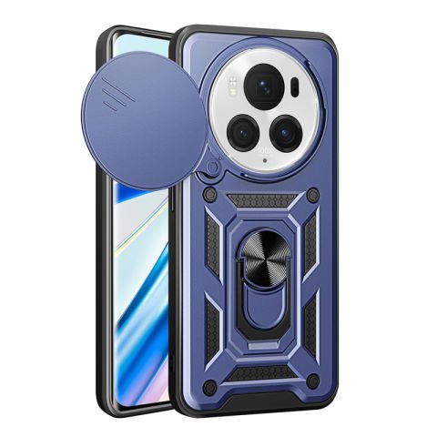 Honor Magic 6 Pro Kılıf Magnetik Standlı Kamera Korumalı Patinda Sürgülü Vega Kapak