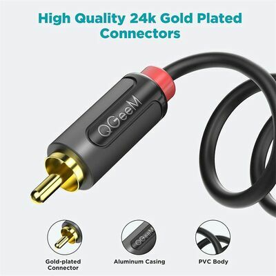 Qgeem QG-AU11 RCA Aux Audio Kablo 1.83M