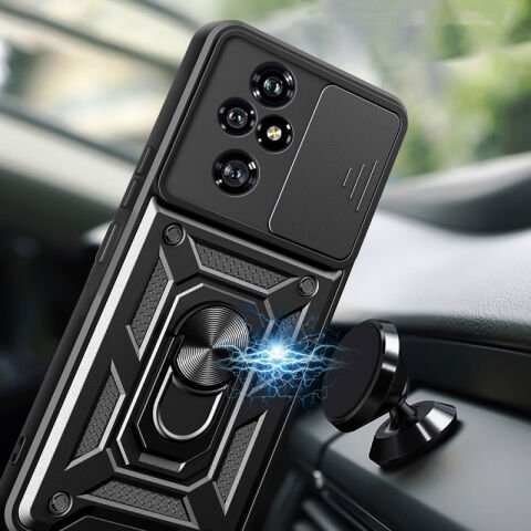 Honor 200 Pro Kılıf Magnetik Standlı Kamera Korumalı Patinda Sürgülü Vega Kapak