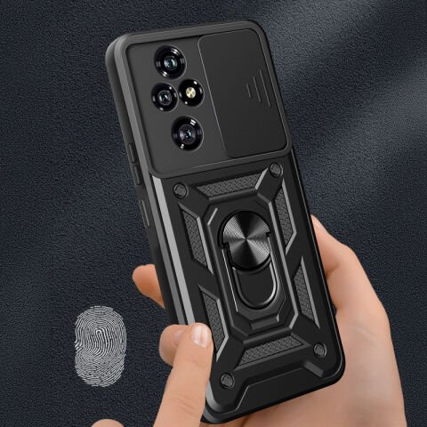 Honor 200 Pro Kılıf Magnetik Standlı Kamera Korumalı Patinda Sürgülü Vega Kapak