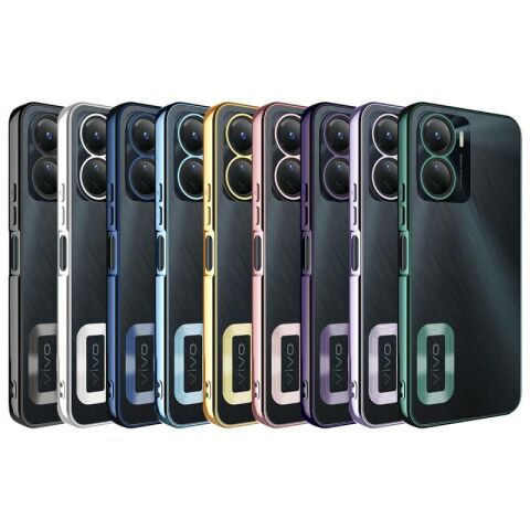 Vivo Y16 Kılıf Kamera Korumalı Logo Gösteren Patinda Omega Kapak