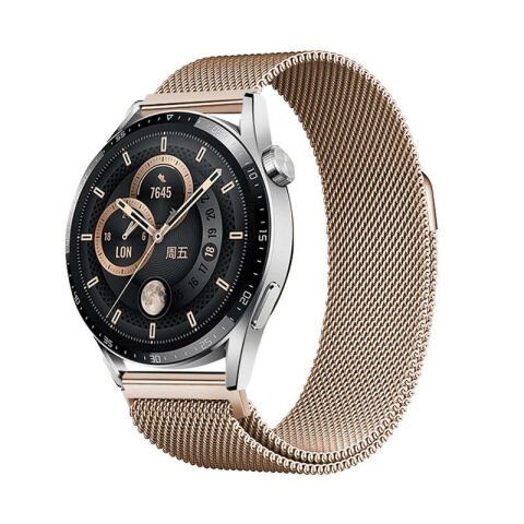 Galaxy Watch 46mm Patinda Band-12 22mm Metal Hasır Kordon