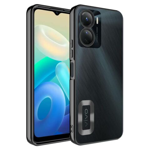 Vivo Y16 Kılıf Kamera Korumalı Logo Gösteren Patinda Omega Kapak