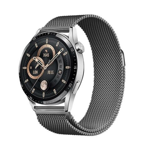 Galaxy Watch 46mm Patinda Band-12 22mm Metal Hasır Kordon
