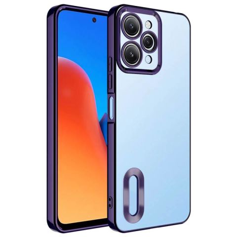 Xiaomi Redmi 12 Kılıf Kamera Korumalı Logo Gösteren Patinda Omega Kapak