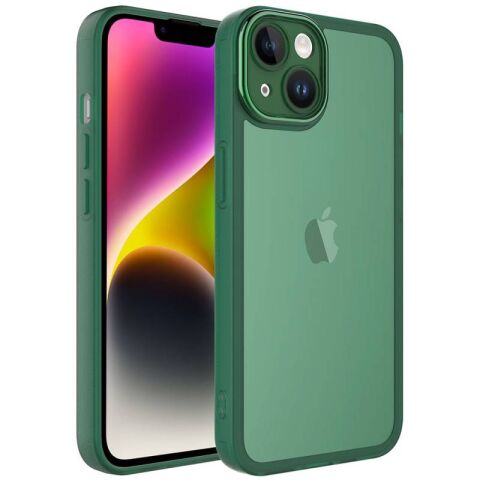 Apple iPhone 14 Kılıf Kamera Korumalı Transparan Patinda Post Kapak