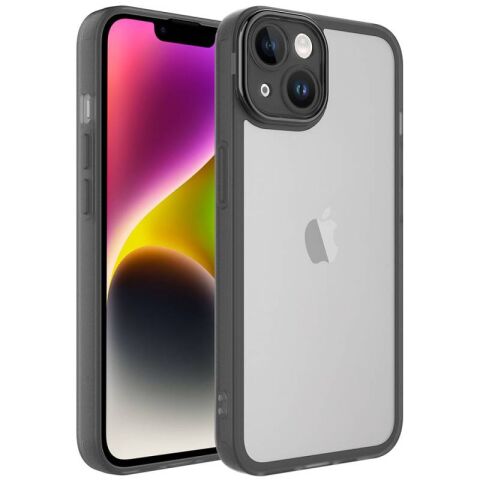 Apple iPhone 14 Kılıf Kamera Korumalı Transparan Patinda Post Kapak