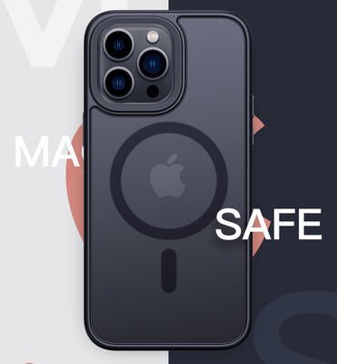 Apple iPhone 14 Pro Max Kılıf Wireless Şarj Özellikli Patinda Hibrit Magsafe Kapak