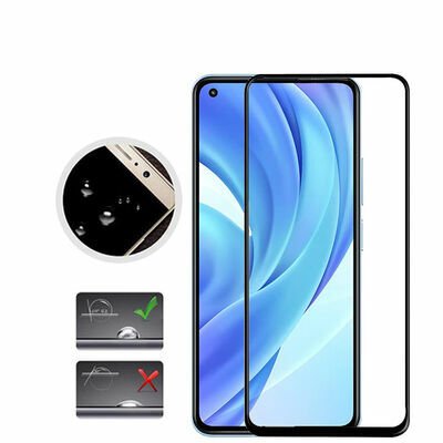 Xiaomi Mi 11 Lite Patinda Kenarları Kırılmaya Dayanıklı Cam Ekran Koruyucu