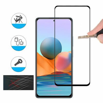 Xiaomi Poco M5S Patinda Kenarları Kırılmaya Dayanıklı Cam Ekran Koruyucu