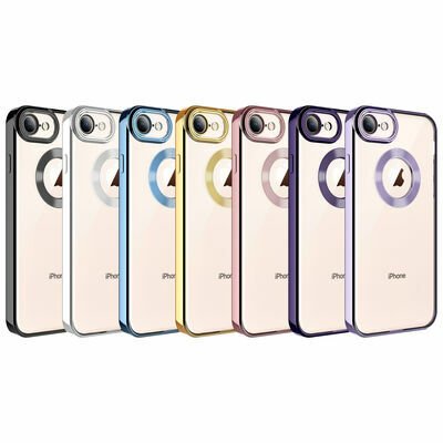 Apple iPhone SE 2022 Kılıf Kamera Korumalı Logo Gösteren Patinda Omega Kapak