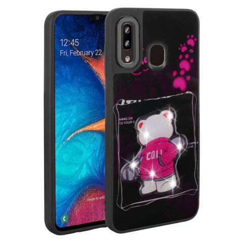 Galaxy A30 Kılıf Parlayan Kabartmalı İkonik Figürlü Patinda Amas Silikon Kapak