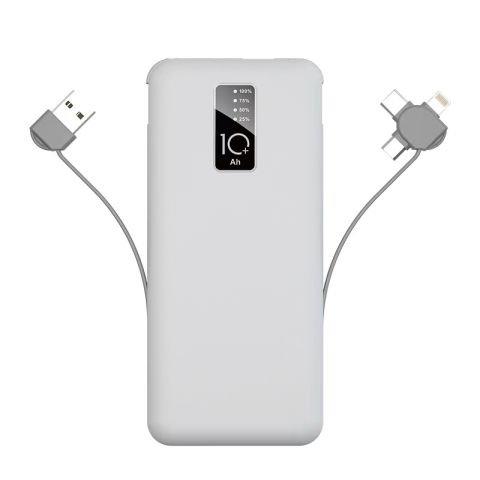 PW-05 Hızlı Şarj Led Göstergeli Micro Lightning Type-C Kablolu Taşınabilir Powerbank 10000mAh