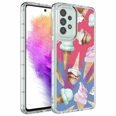 Galaxy A53 5G Kılıf Kamera Korumalı Renkli Desenli Sert Silikon Patinda Korn Kapak