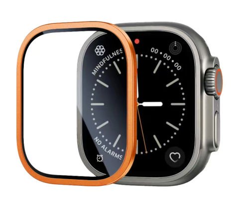 Apple Watch Ultra 49mm Patinda ALM-01 Metal Çerçeveli Ekran Koruyucu