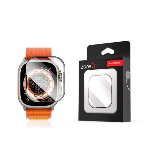 Apple Watch Ultra 49mm Patinda ALM-01 Metal Çerçeveli Ekran Koruyucu