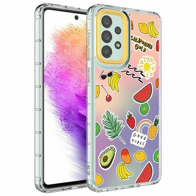 Galaxy A53 5G Kılıf Kamera Korumalı Renkli Desenli Sert Silikon Patinda Korn Kapak