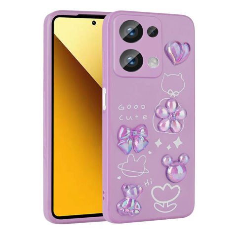 Xiaomi Poco M6 Pro 4G Kılıf Kabartma Figürlü Parlak Patinda Toys Silikon Kapak